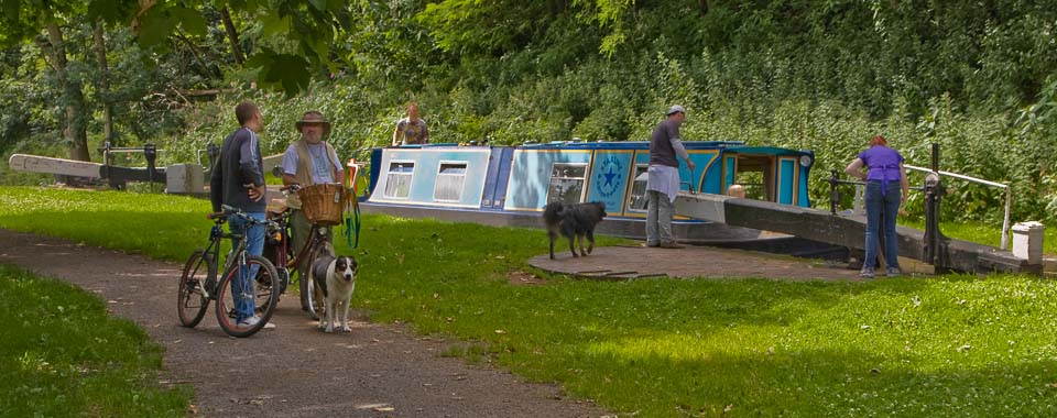 Gathering at Falling Sands Lock 4.