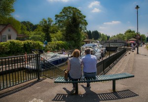 View south over Boulter's Lock at Maidenhead.